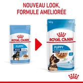 Royal Canin Aliment Humide Chien Maxi Puppy Sauce-Sachet fraîcheur pour chiot 140G